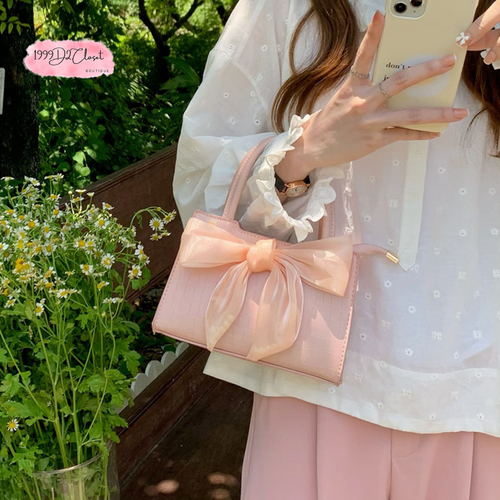 Túi Xách Đeo Chéo Nữ Phối Nơ Phong Cách Hàn Quốc Siêu Xinh D20