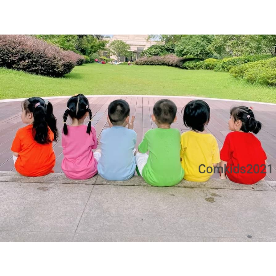 25-40kg Áo Thun Bé Gái Dáng Thụng, áo thun màu trơn cho bé gái SIZE ĐẠI
