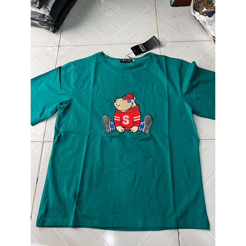 BỘ SHORT THÊU GẤU THUN COTTON MÙA HÈ 43-70ký