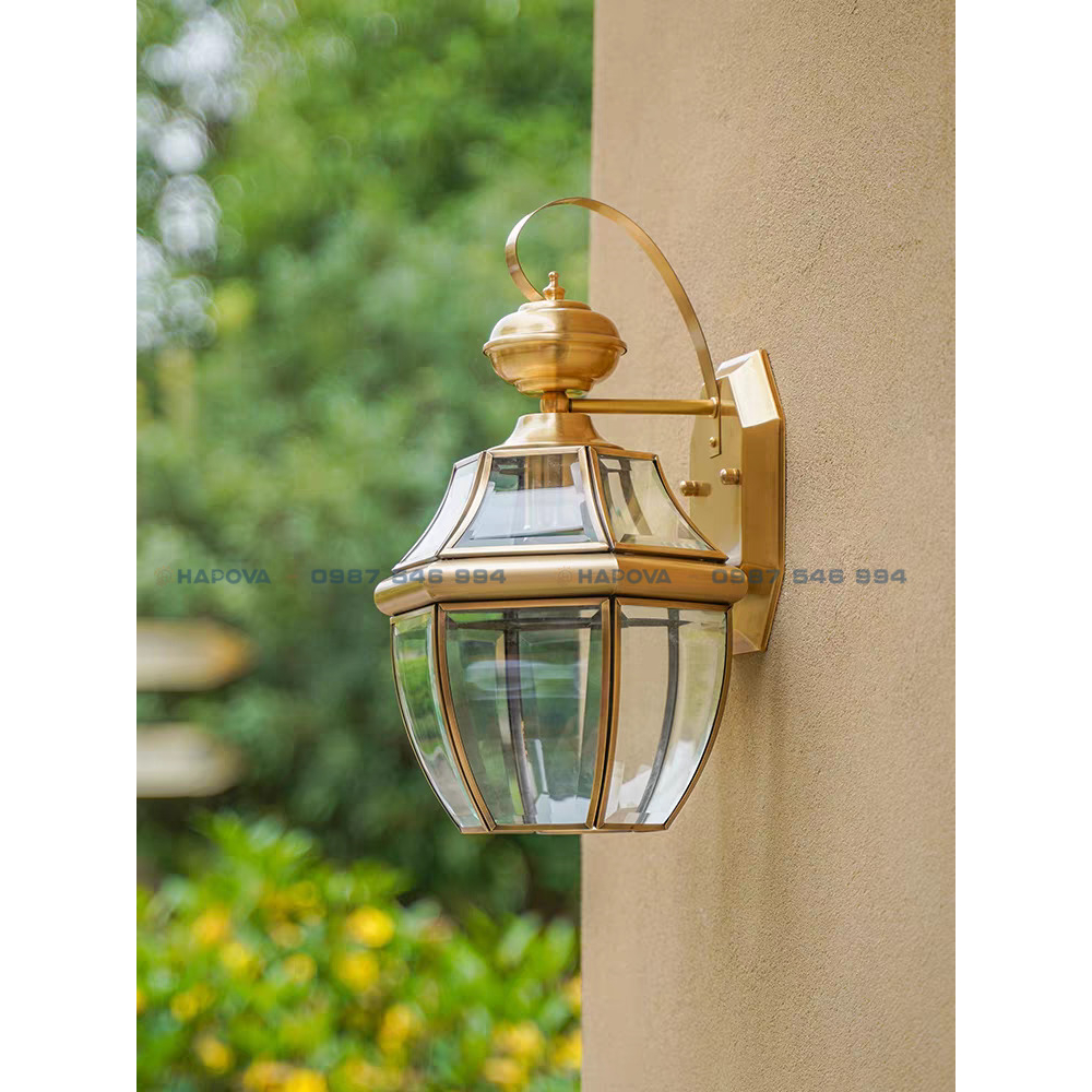 Đèn treo tường cao cấp bằng đồng ngoài trời HAPOVA GLEND 1002