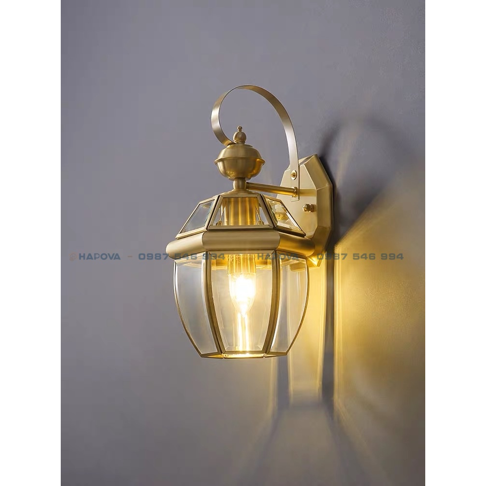 Đèn treo tường cao cấp bằng đồng ngoài trời HAPOVA GLEND 1002