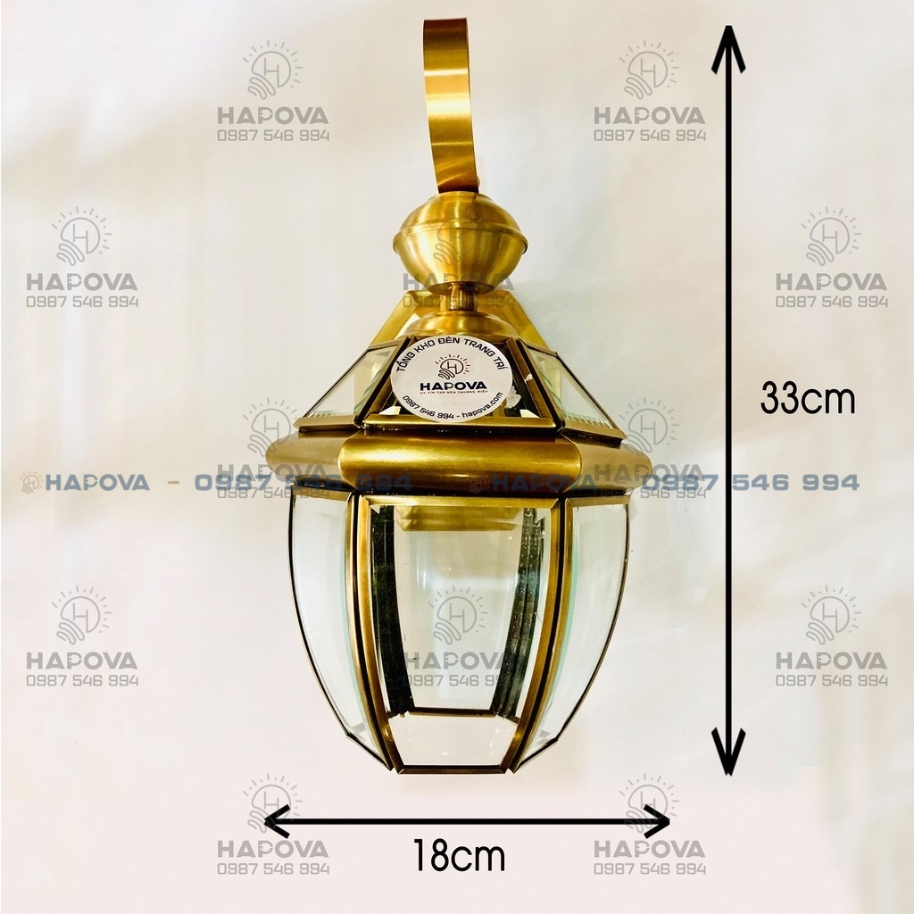 Đèn treo tường cao cấp bằng đồng ngoài trời HAPOVA GLEND 1002