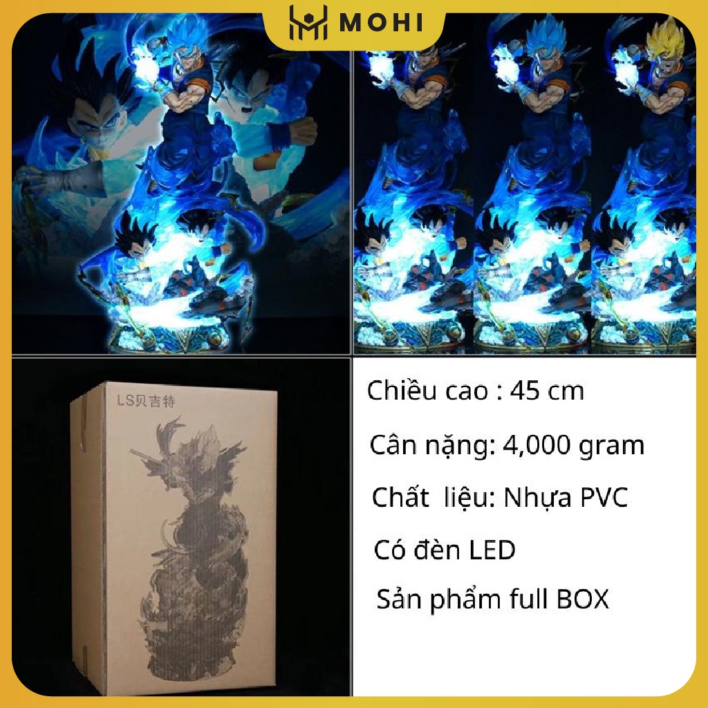 Mô hình Vegito, figure Vegito cực đẹp cao 45cm, có đèn LED, full BOX, mô hình Dragon Ball