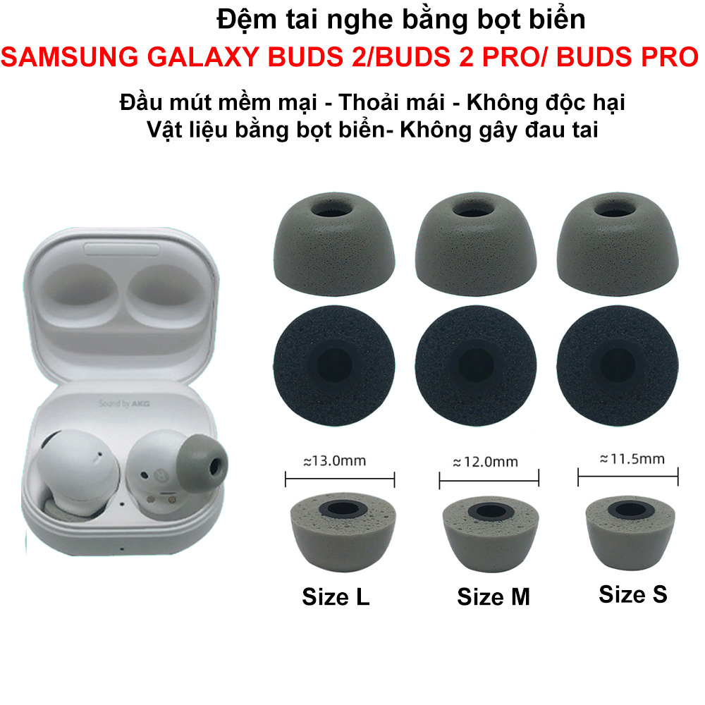 Núm tai nghe bọt biển đàn hồi Samsung Galaxy Buds 2 Pro/Galaxy Buds 2