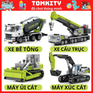 Đồ chơi lego xe công trình, lắp ráp mô hình lego xe công trình cho bé - đồ chơi trẻ em