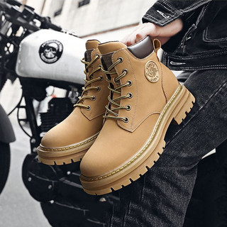 Giày Boots Da Lộn Cực Chất BCC001 - Nâu