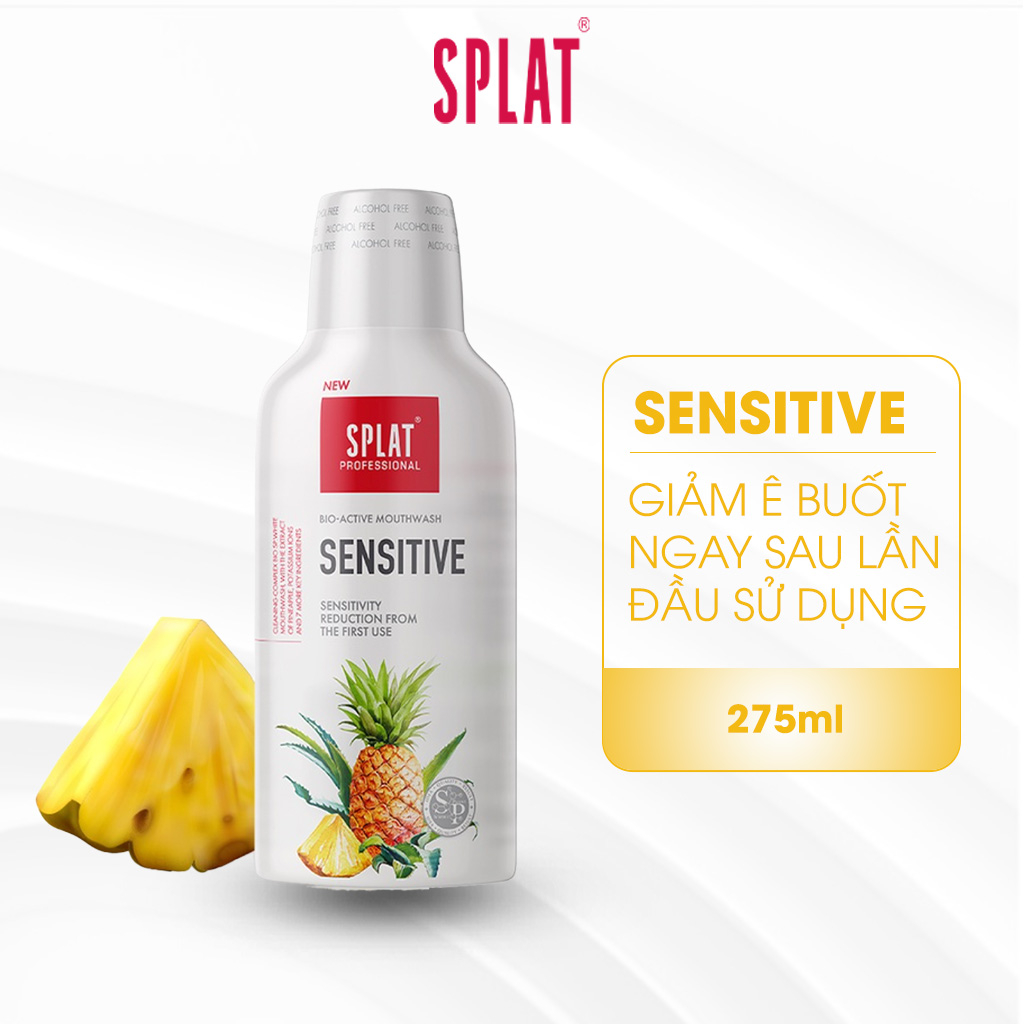 Nước Súc Miệng SPLAT Sensitive Professional series Chiết Xuất Dứa Giúp Giảm Ê Buốt Răng, Đem Lại Hơi Thở Thơm Mát 275ml