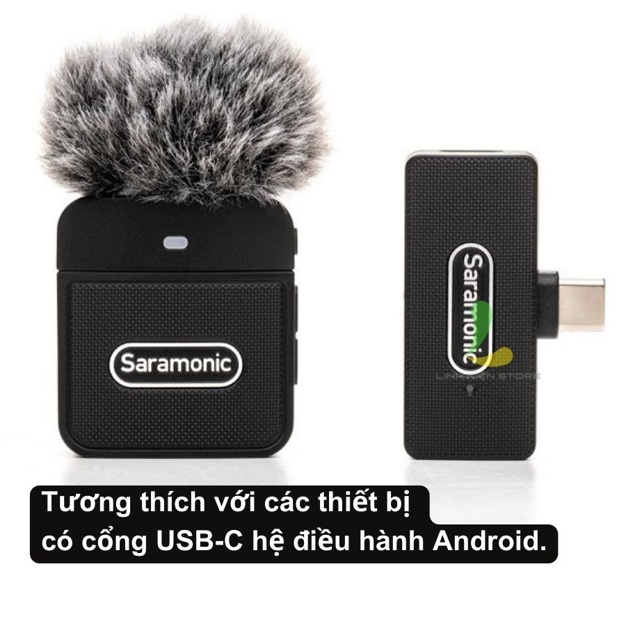 Micro thu âm Saramonic Blink 100 B5 - Micro ghi âm hỗ trợ thiết bị Android, công nghệ truyền dẫn không dây 2.4GHz