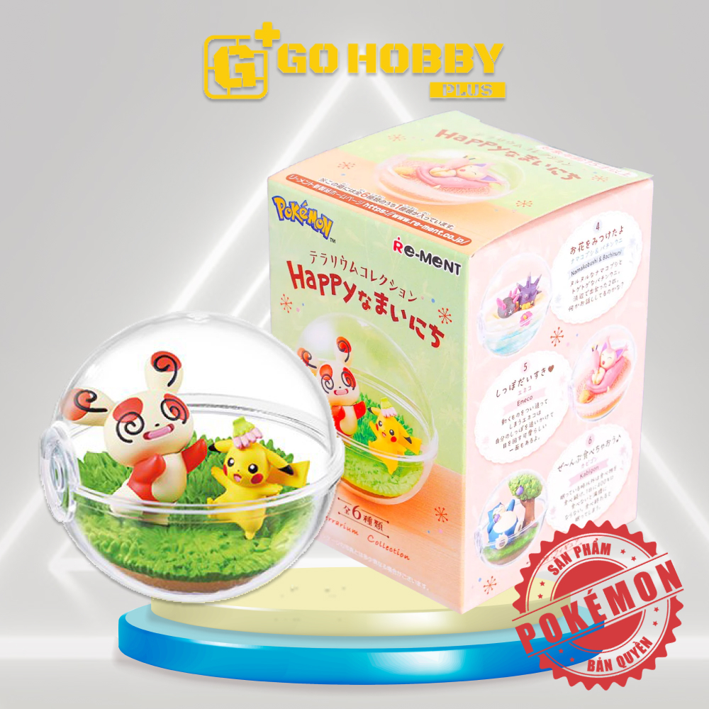 REMENT | POKÉMON Terrarium Happy Mainichi full (6 set) | Đồ chơi mô hình