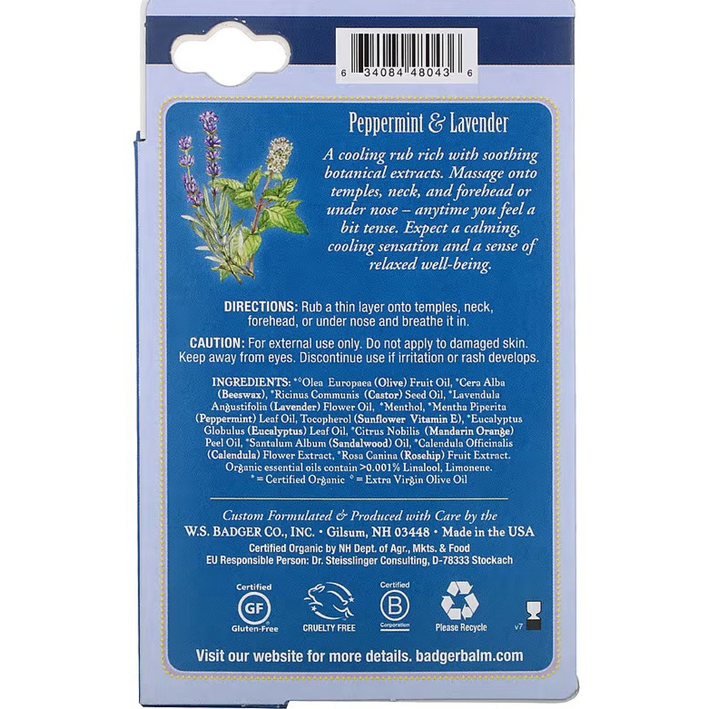 Sáp hữu cơ giảm đau đầu BADGER