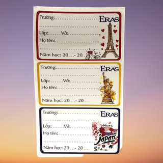 Nhãn Vở Bé Eras E581 (5 Tờ - 15 Nhãn Vở)