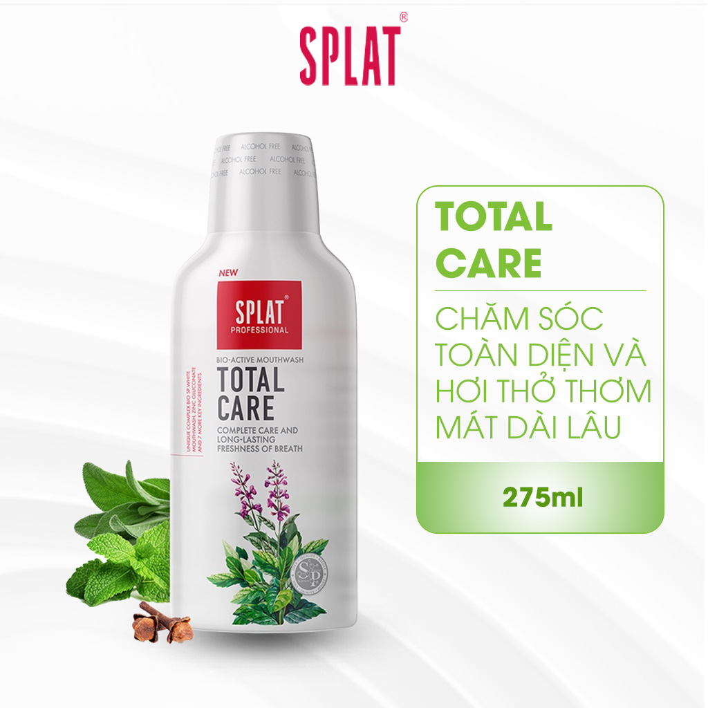 Nước Súc Miệng SPLAT Total Care Professional series Chiết Xuất Vỏ Cây Mộc Lan Thúc Đẩy Nướu Khỏe, Loại Bỏ Mùi Hôi 275ml