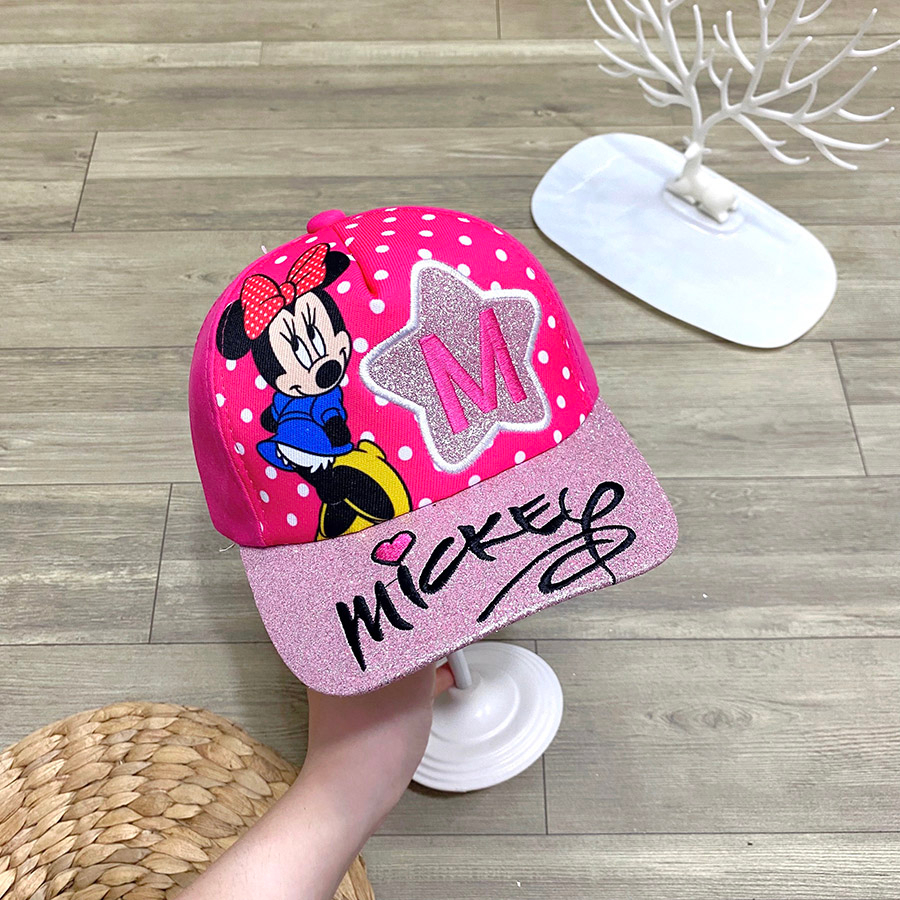Nón kết mickey tông hồng siêu cute cho bé gái - NN47
