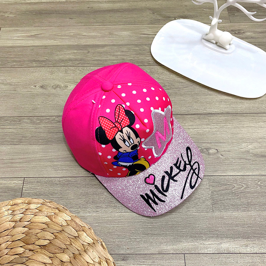 Nón kết mickey tông hồng siêu cute cho bé gái - NN47