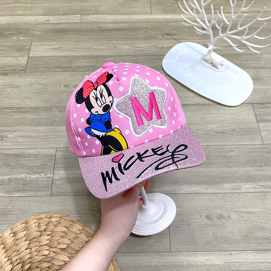 Nón kết mickey tông hồng siêu cute cho bé gái - NN47