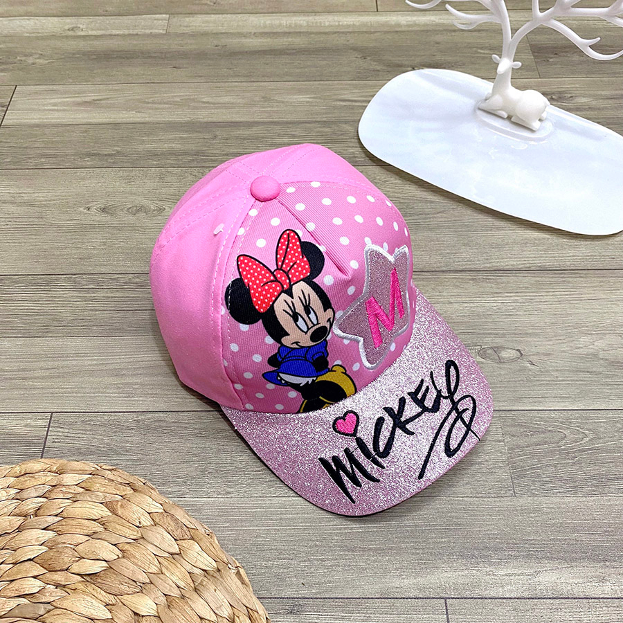 Nón kết mickey tông hồng siêu cute cho bé gái - NN47