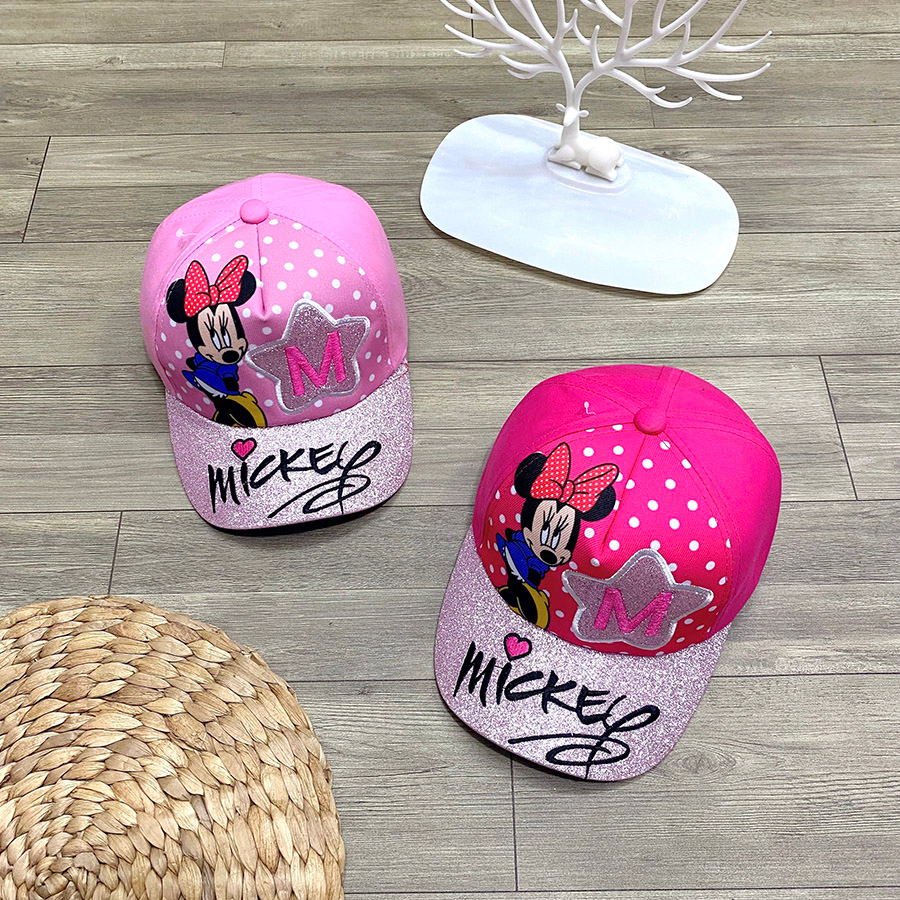 Nón kết mickey tông hồng siêu cute cho bé gái - NN47