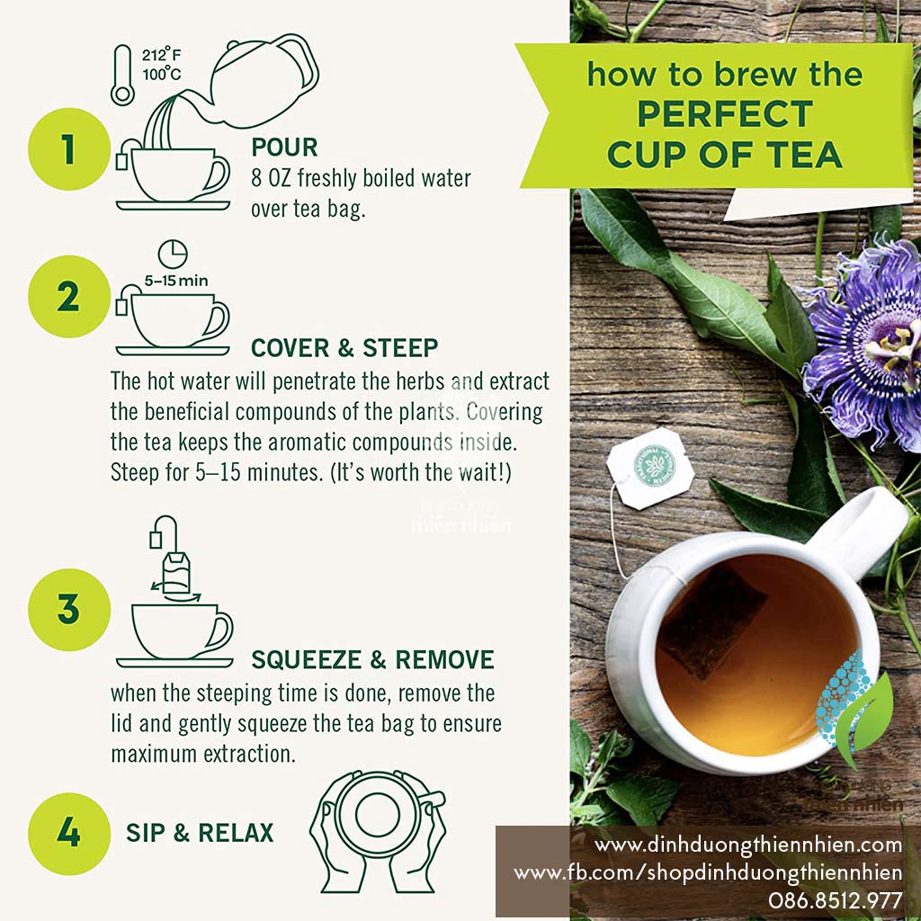 Trà Hữu Cơ Giảm Đầy Hơi, Chướng Bụng, Khó Tiêu, Hỗ Trợ Tiêu Hoá Traditional Medicinal Gas Relief Organic Tea