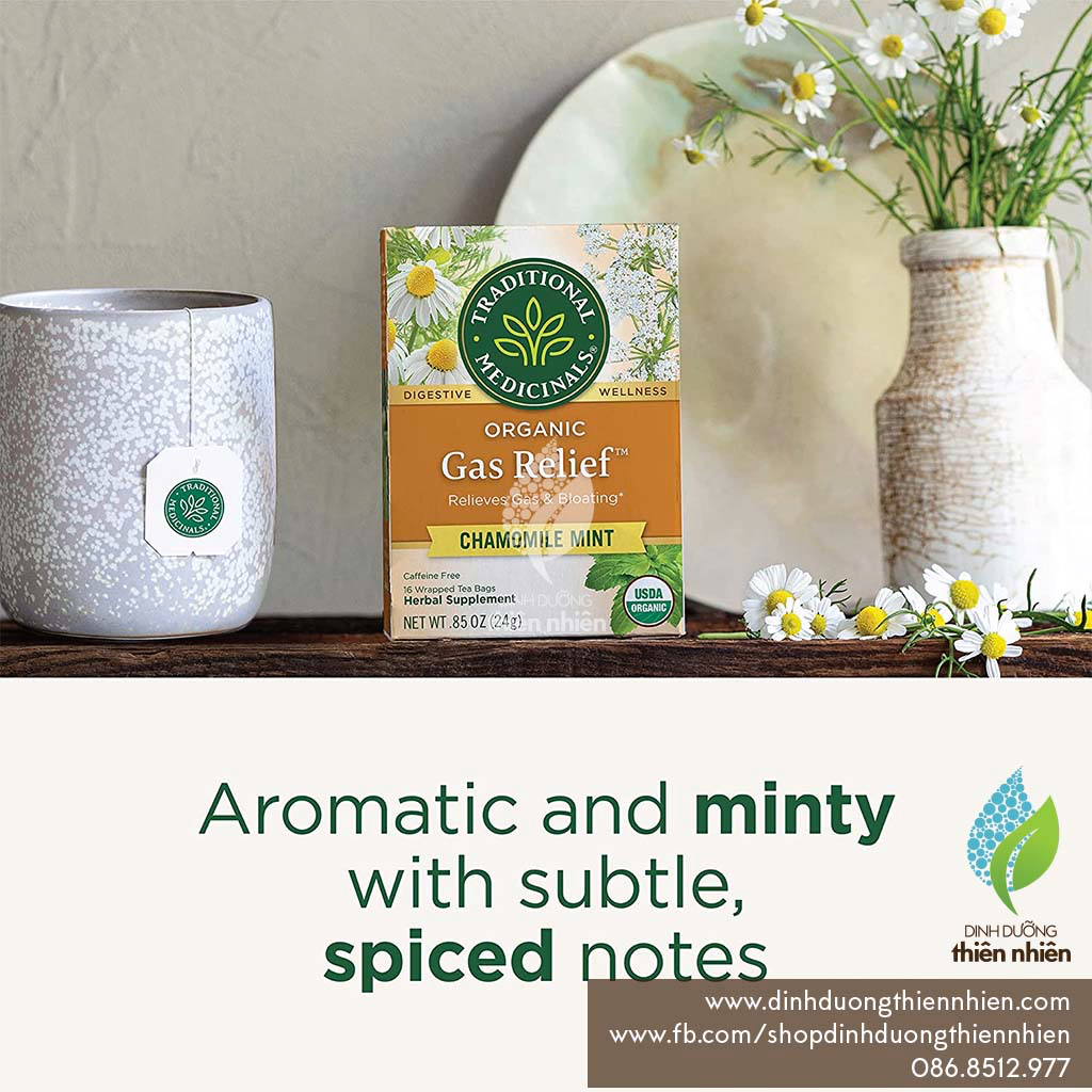 Trà Hữu Cơ Giảm Đầy Hơi, Chướng Bụng, Khó Tiêu, Hỗ Trợ Tiêu Hoá Traditional Medicinal Gas Relief Organic Tea