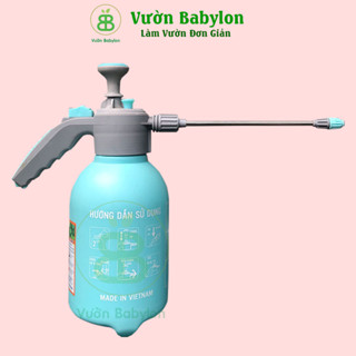 Bình xịt tưới cây phun sương Suvina, Bình xịt áp suất cao tia phun đều, nhiều chế độ phun Vuonbabylon - Bình 2 Lít