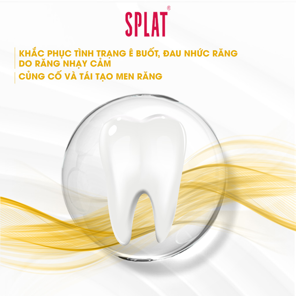 Kem Đánh Răng Làm Trắng Răng SPLAT White Plus Professional Giảm Vết Ố Vàng Trên Răng Cho Răng Nhạy Cảm 100ml