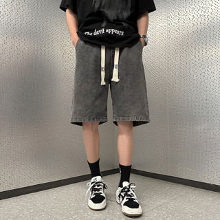  Quần short bò UNISEX by MAY Clothing sooc nam nữ quần đùi jean ống rộng dây chữ X 