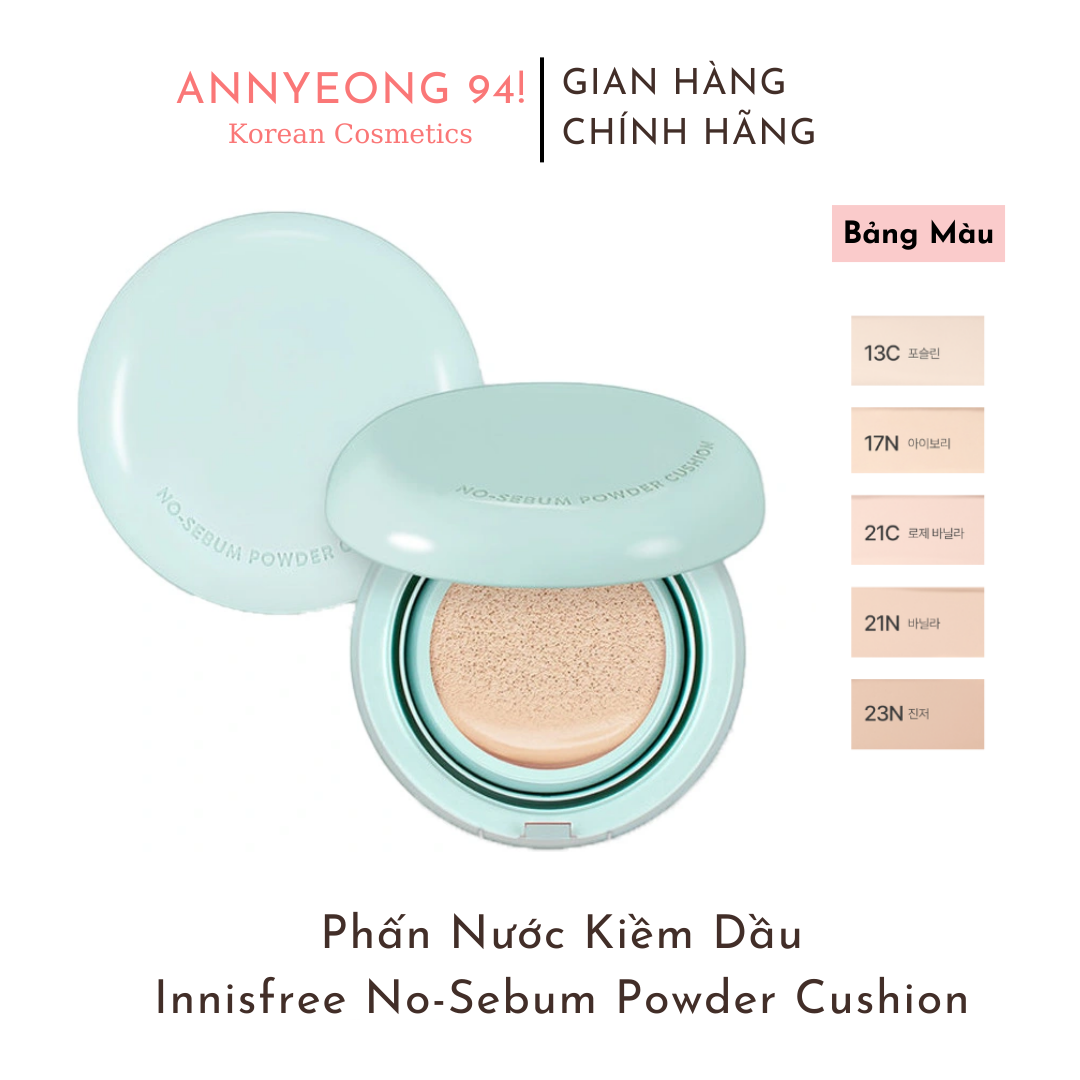 Phấn Nước Kiềm Dầu Innisfree No Sebum Powder Cushion 14g
