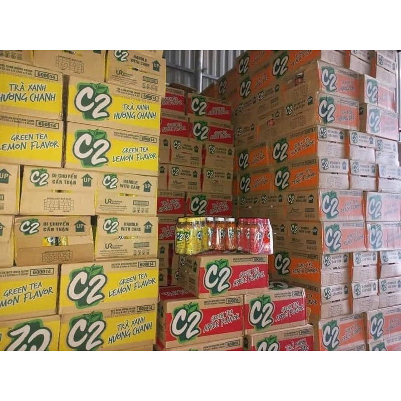 Trà giải khát C2 mini 230ml 3 vị đào - chanh - táo
