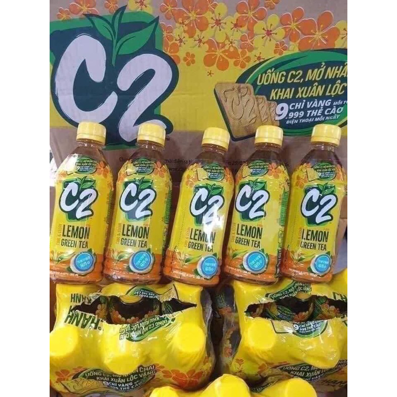 Trà giải khát C2 mini 230ml 3 vị đào - chanh - táo