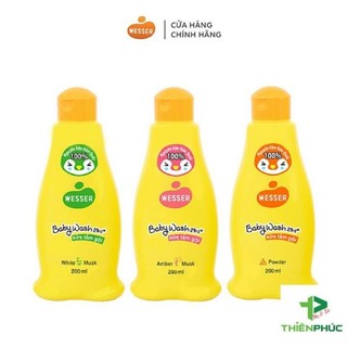 Sữa tắm gội toàn thân cho bé Wesser 200ml