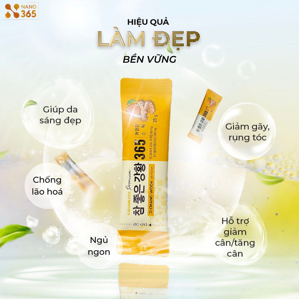 [BẢN NÂNG CẤP] Combo 2 Hộp Thạch Nghệ Nano Curcumin 365 Collagen Premium + QUÀ TẶNG