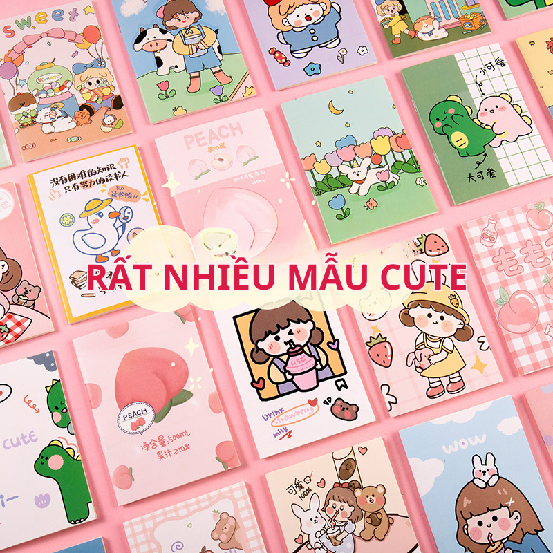Sổ tay ghi chép a7 siêu cute 32 trang văn phòng phẩm Hikoma - sổ tay mini học sinh đồ dùng học tập giá rẻ