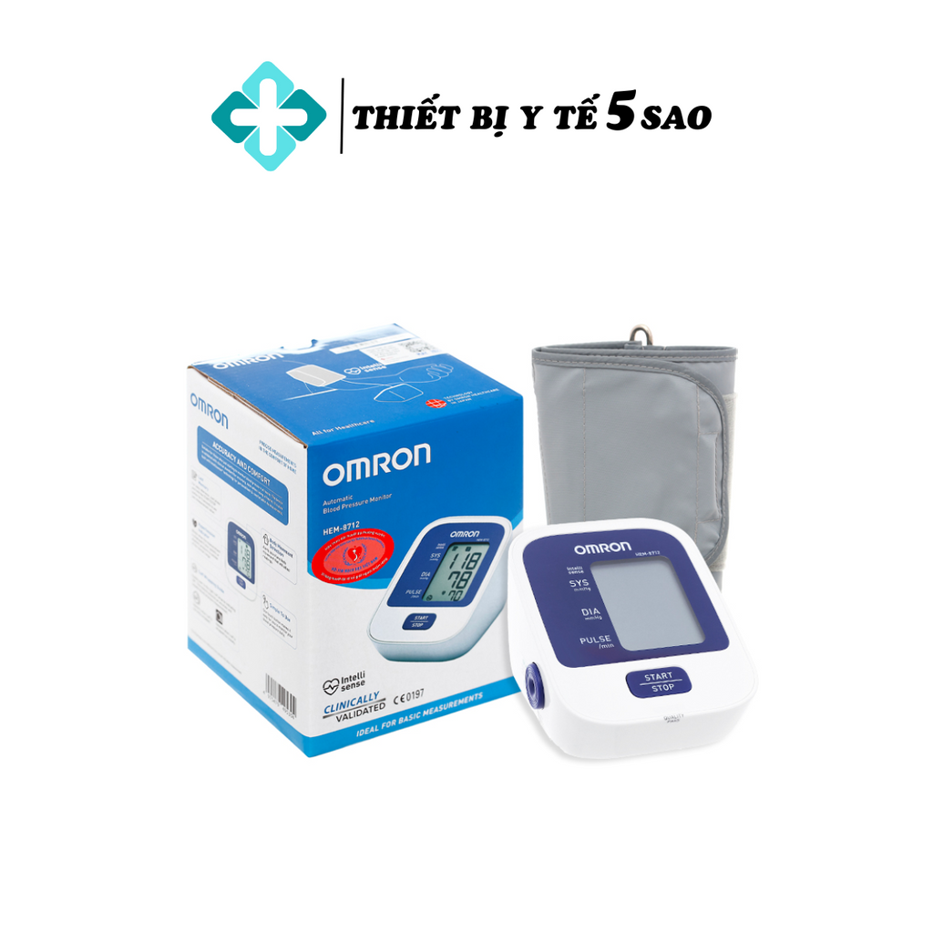 Máy đo huyết áp bắp tay tự động Omron Hem 8712 chính hãng bảo hành 5 năm