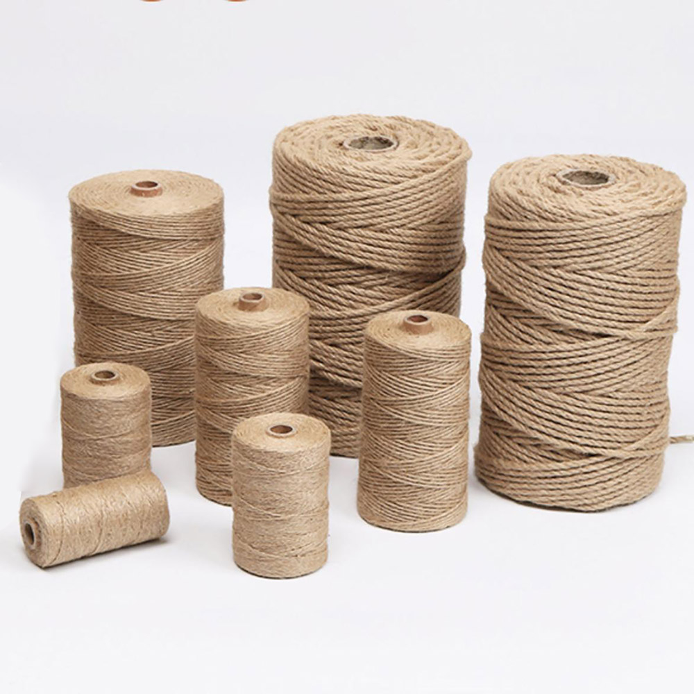 Cuộn dây thừng 500g đay (1-12mm) nhập khẩu từ Ấn Độ dùng để trang trí làm đồ cào móng mèo, decor hanmade