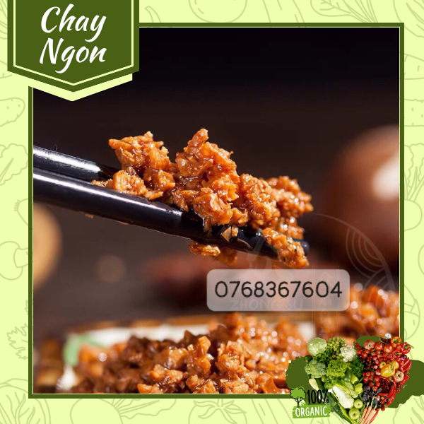 Bằm chay Trung Hoa ăn liền ⚡ THƠM NGON ⚡ bằm chay thành phần đạm đậu nành, làm nhân bánh chay, hủ tiếu chay