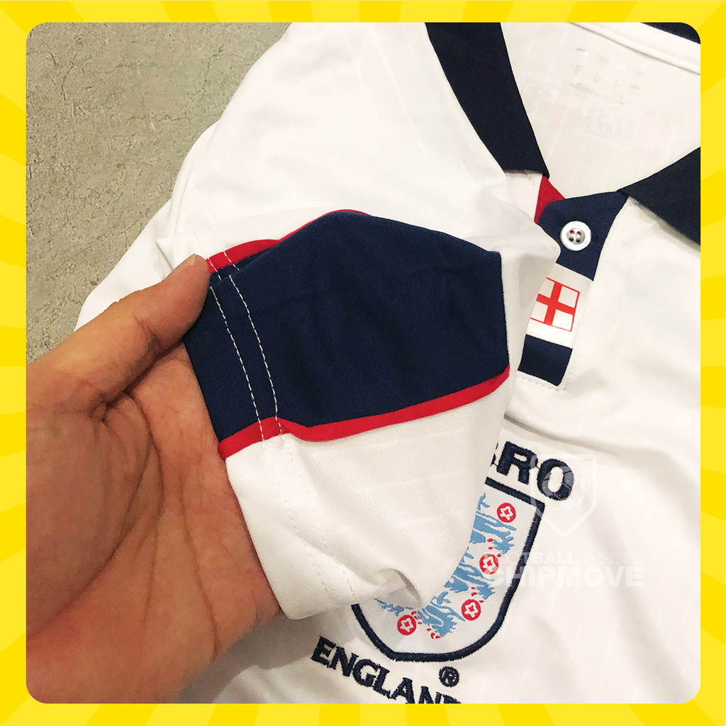 Bộ áo bóng đá thái lan Anh trắng 98 classic cap cấ[