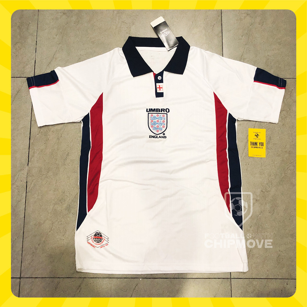 Bộ áo bóng đá thái lan Anh trắng 98 classic cap cấ[