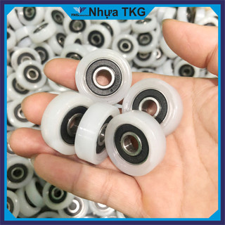 Bánh xe nhựa, con lăn nhựa vòng bi 608