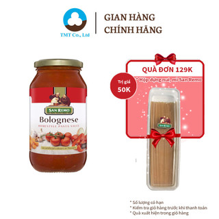 Sốt mì ý vị thịt bò Bolognese hiệu San Remo 500g