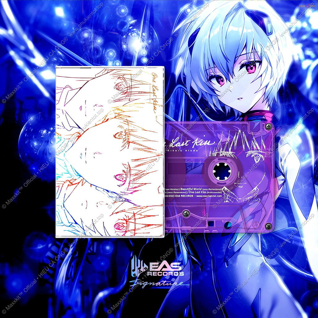 Băng nhạc cassette Utada Hikari - One Last Kiss (Vivid Lavender Tape) - Evangelion - BASF