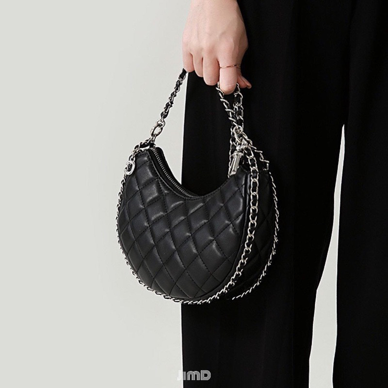 Túi xách nữ dáng cánh cung màu denim - LZ001