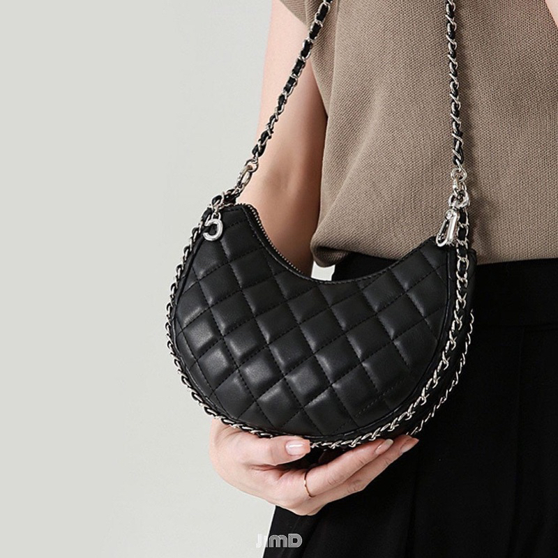 Túi xách nữ dáng cánh cung màu denim - LZ001