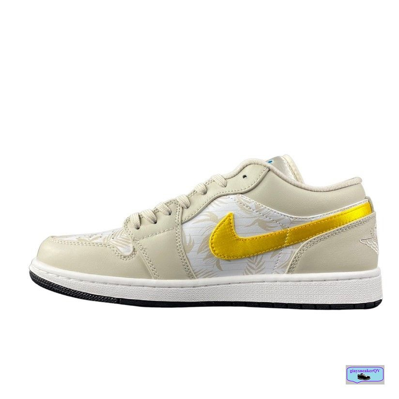 Giày Jordan 1 Low Light Orewood Brown, Giày vàng siêu năng động cho nam nữ