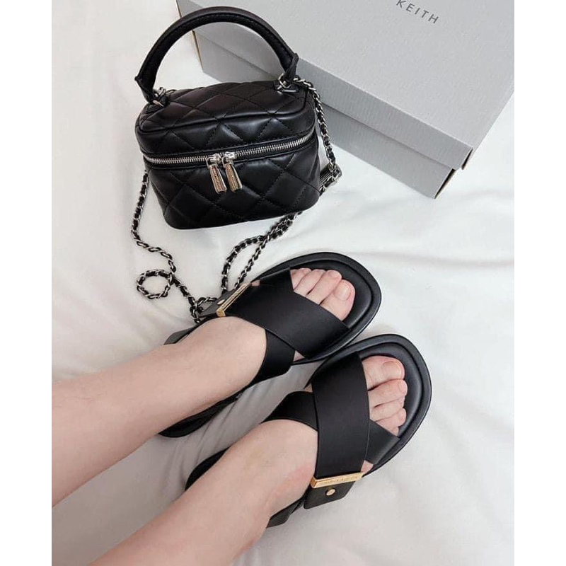 Sandal da trơn quai chéo CNK fullbox