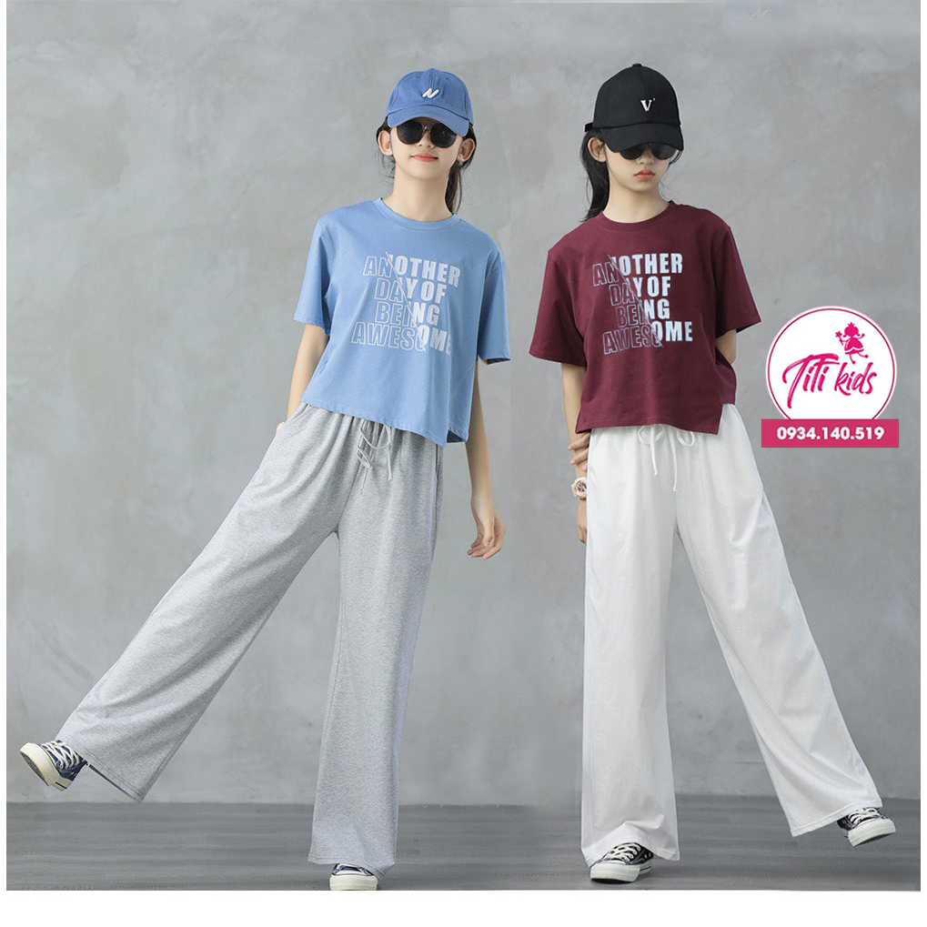 Set Đồ Thể Thao Cho Bé Gái TiTiKids Bộ Thời Trang Áo Kiểu S235