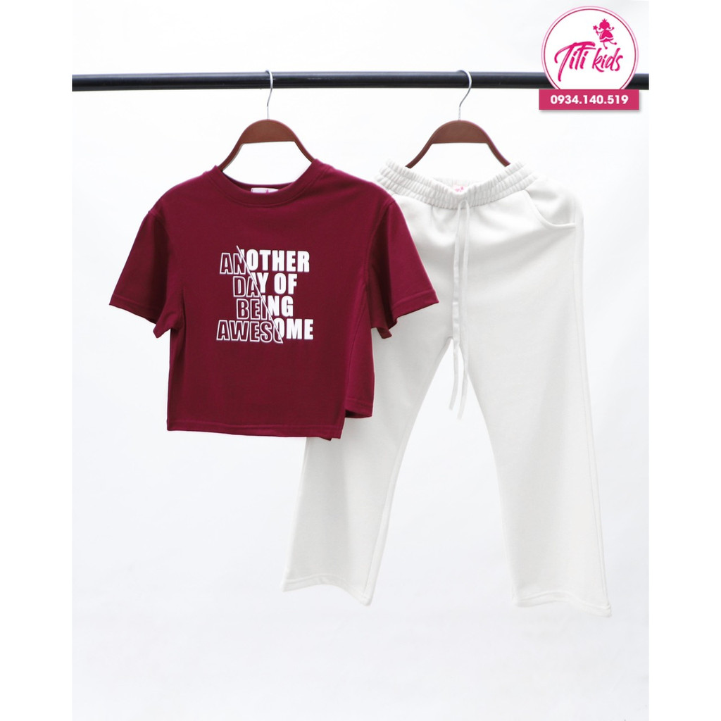 Set Đồ Thể Thao Cho Bé Gái TiTiKids Bộ Thời Trang Áo Kiểu S235