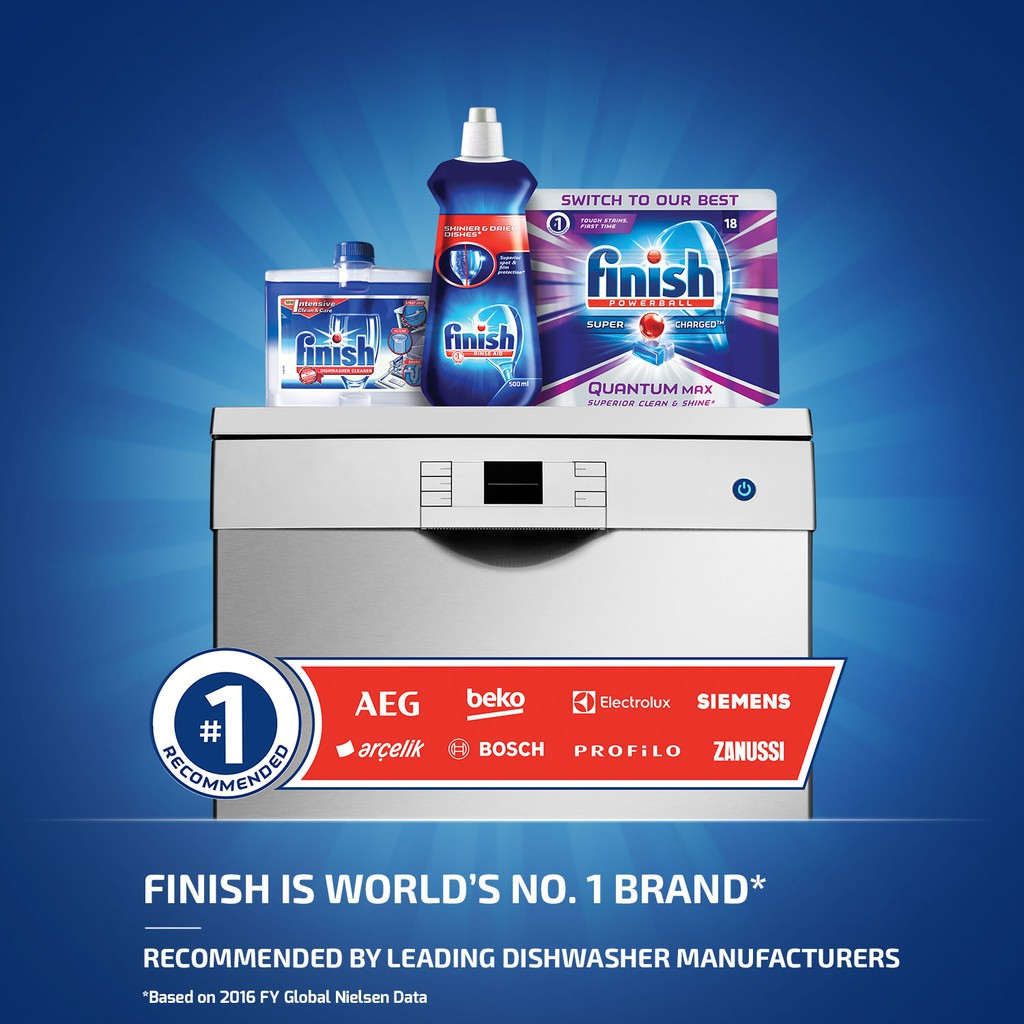 Nước Làm Bóng Chén Bát Finish Tạo Độ Sáng Bóng Làm Khô Chén Bát Nhập Khẩu Châu Âu Chính Hãng Chai 500ml