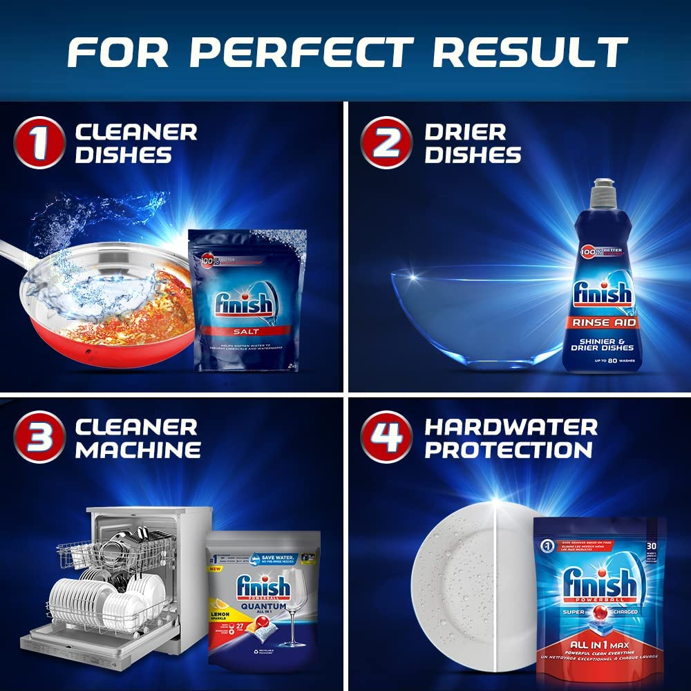 Nước Làm Bóng Chén Bát Finish Tạo Độ Sáng Bóng Làm Khô Chén Bát Nhập Khẩu Châu Âu Chính Hãng Chai 500ml