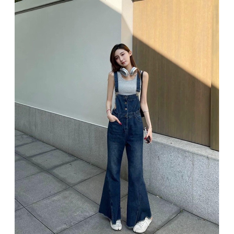Yếm jean quần ống loe [HÌNH THẬT SHOP CHỤP]