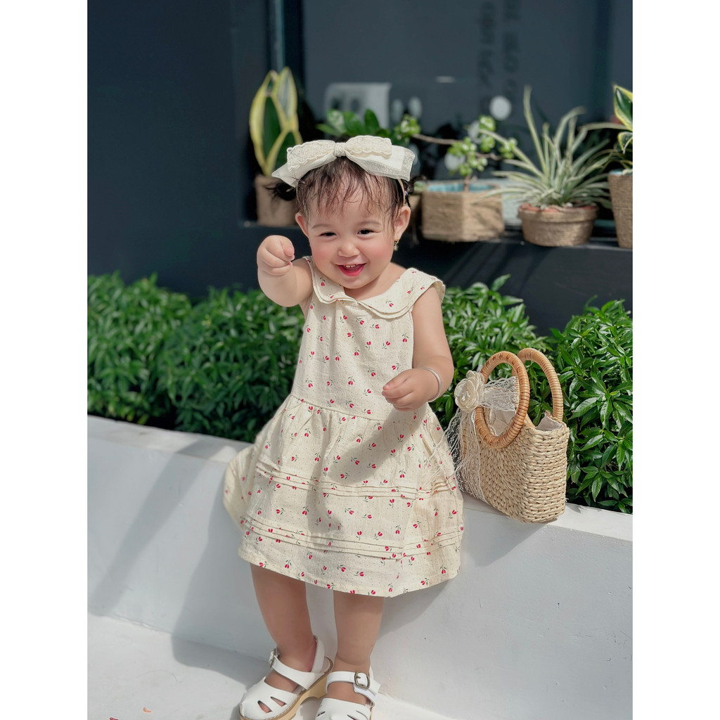 Váy Bé Gái Hàng Thiết Kế Cao Cấp Cho Bé Gái Cho Bé Từ 9kg Đến 25 Kg - DAHLIA DRESS - DRC007 - SAOLA KIDS CLOTHING